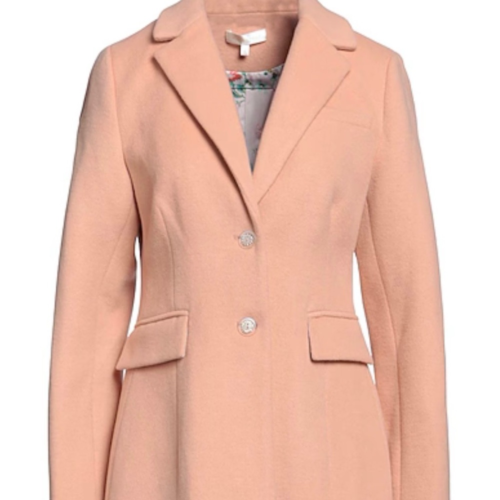 LoveShackFancy Lula Wool Blazer Single-Breasted in Rose Stone